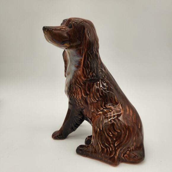 Sweet Ceramic Cocker Spaniel Needs A New Home! 8" Tall Perfect Condition Vintage - Picture 8 of 9